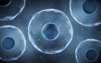 生物科技概念细胞结构3D渲染