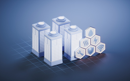 住房与物业管理服务概念3D渲染