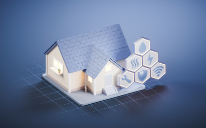 住房与物业管理服务概念3D渲染