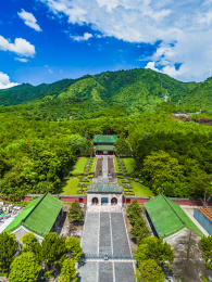 竖屏航拍中国广西桂林靖江王陵