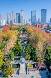 中国安徽合肥包公园城市风光