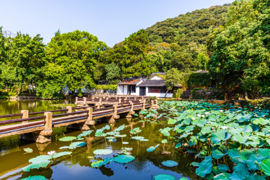 中国江苏苏州天平山景区风光