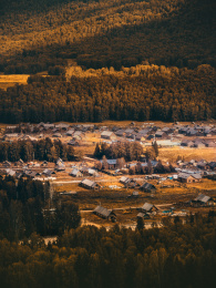 中国新疆禾木村村落