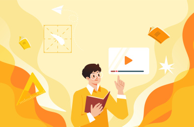 大学在线教育插画