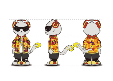 潮流炫酷时尚卡通形象