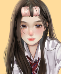 可爱女孩卷发棒校服