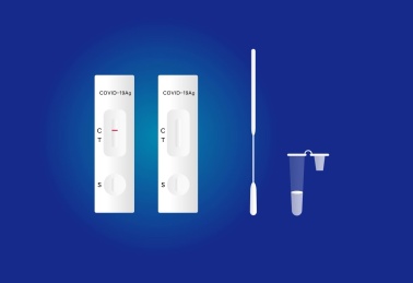 检测新冠病毒奥密克戎插画海报