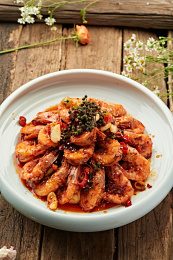 川味蒜香椒麻开背大海虾