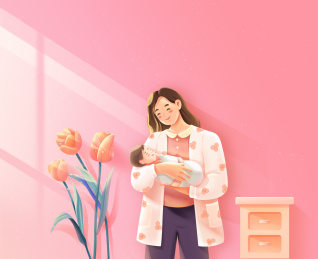 妈妈怀抱婴儿