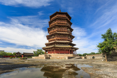 中国山西省朔州市应县佛宫寺释迦塔