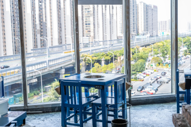 中国湖南长沙购物中心的火锅店   