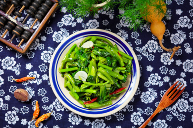 川味特色美食菜肴青炒冲菜