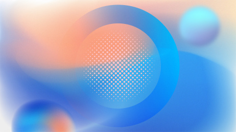 蓝色渐环形元素模糊效果 抽象风格背景