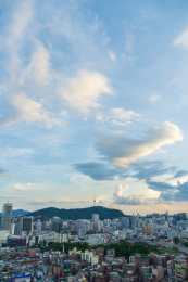 韩国首尔 傍晚的风景