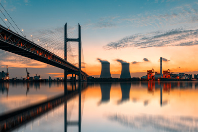上海闵浦大桥夜景