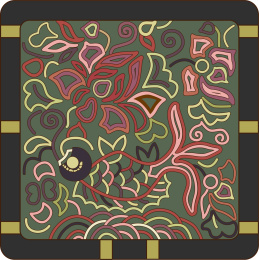 站酷纹样-清-鲤鱼花卉纹
