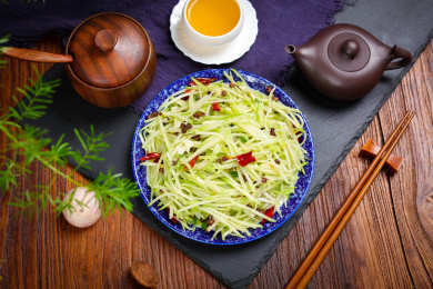 特色农家菜凉拌洋瓜丝