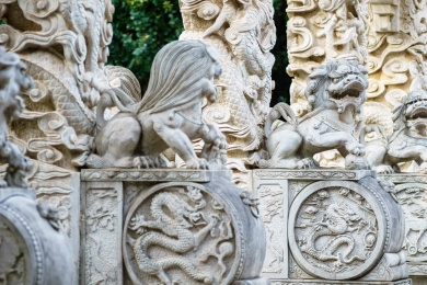 中华文化石狮子