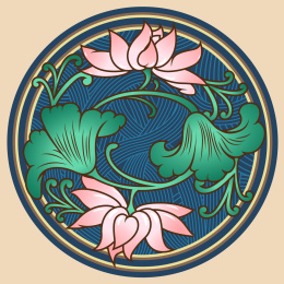 站酷纹样-宋代莲荷纹