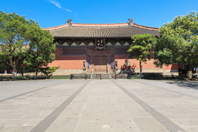 中国山西省大同古城善化寺金代山门建筑