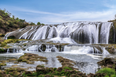 广西德天跨境大瀑布特写