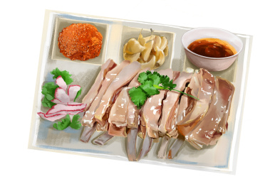 手抓羊肉清蒸羊肉