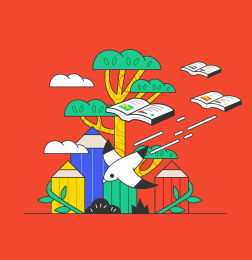 充满知识的校园风景