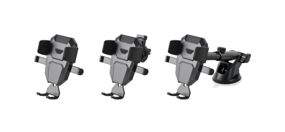 纯白背景中一款吸力超强的多功能手机支架