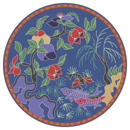 站酷纹样-清-双鲤花卉纹