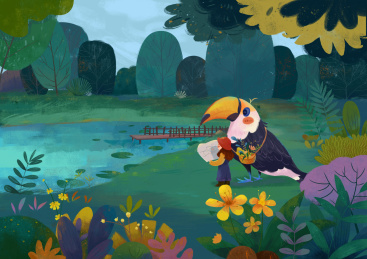 小女孩和大嘴鸟的冒险旅行