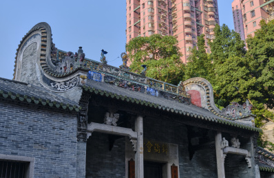中国广州锦纶会馆中式传统建筑