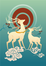 敦煌神鹿 仙鹿 敦煌