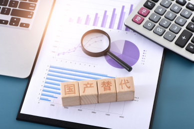 图表上的文字积木国产替代