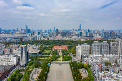 航拍武汉辛亥革命武昌起义纪念馆鄂军都督府