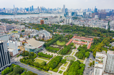 航拍武汉辛亥革命武昌起义纪念馆鄂军都督府