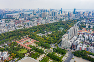 航拍武汉辛亥革命武昌起义纪念馆鄂军都督府