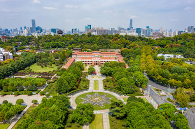 航拍武汉辛亥革命武昌起义纪念馆鄂军都督府