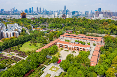 航拍武汉辛亥革命武昌起义纪念馆鄂军都督府