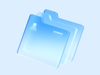 科技蓝透光档案文件夹玻璃智能概念图标元素