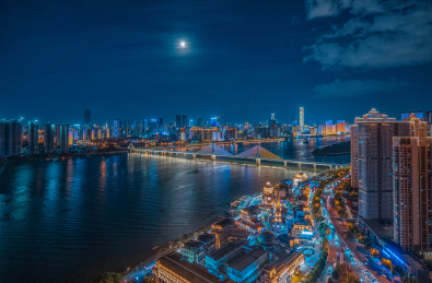 长沙湘江城市天际线