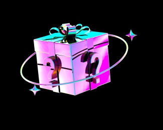 3D建模渲染的酸性风金属盲盒