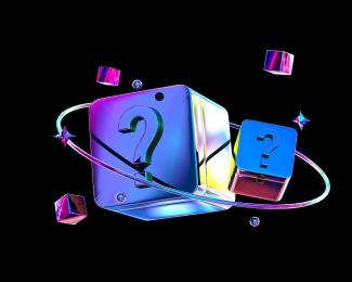 3D建模渲染的酸性风金属盲盒