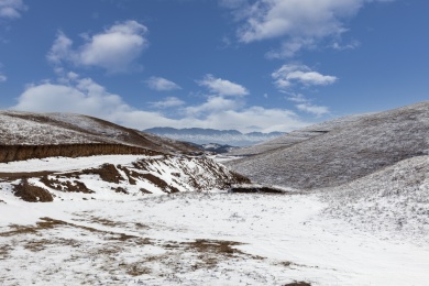 中国云南昭通大山包冬季雪景