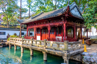 中国上海豫园会景楼景区九狮轩