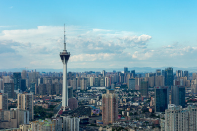 亚洲中国四川成都电视塔风景