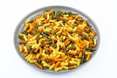 三色蔬菜意式面螺旋通心粉