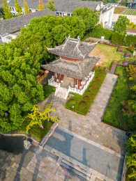 杭州临平塘栖御碑公园航拍