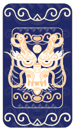 龙十二生肖金色装饰中国风纹样矢量插画海报