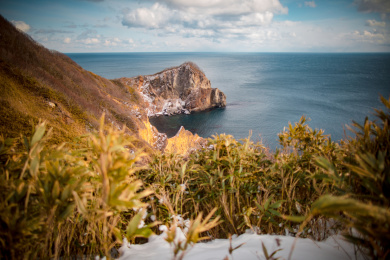 日本北海道百景之首地球岬的风光