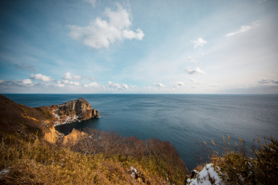 日本北海道百景之首地球岬的风光